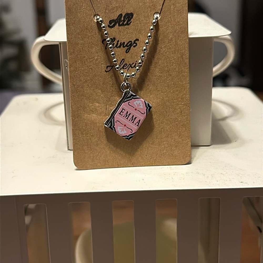Emma Book Necklace